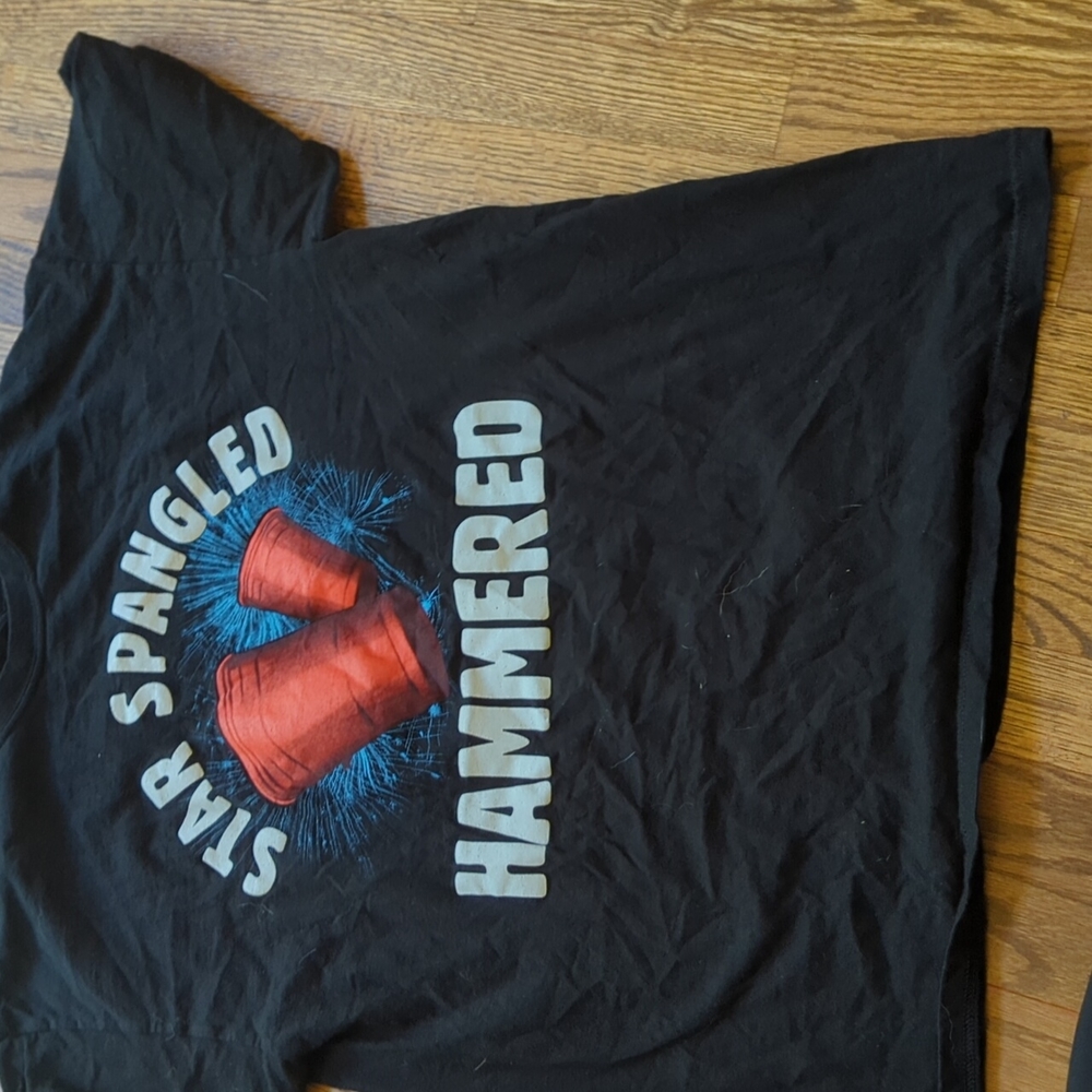 Star spangled hammered tshirt